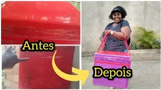 customizando caixa de isopor para vendas na rua | ❤️