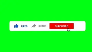 Simple Like, Share, Subscribe, Bell Button Green Screen Animation 2022