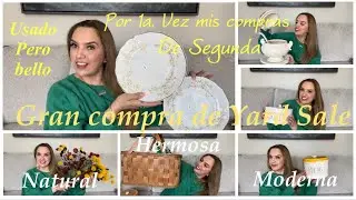Gran compra de artículos de Segunda en un Yard Sale de temporada! Me encantó la experiencia!