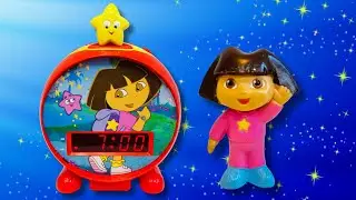 DORA THE EXPLORER Setting Alarm Clock with Sounds and Lights Learning How To Video For Kids