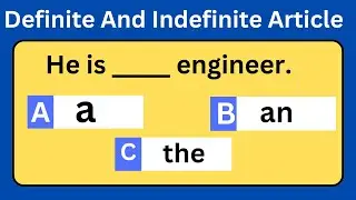Article Quiz | Definite And Indefinite Articles Challenge | Grammar Test