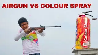 Dont Try सिलेंडर की माँ की आँख 💥 | Testing Airgun Vs Holi Cylinder | Colour Cloud @CrazyXYZ