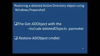 Restoring Active Directory Objects using Ldp Tool - Etechtraining.com