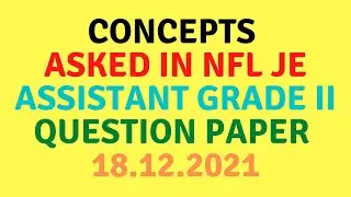 National Fertilizers Limited 2021 Questions | NFL Question Paper