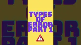 Types of error. Part 1. #shorts