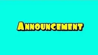 Announcement