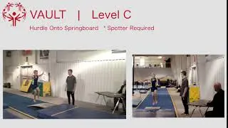 Male Level C Vault Hurdle onto Springboard