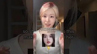 How to shorten lower face (tips from Wonyoung’s makeup) #shorts