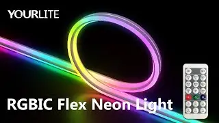 YOURLITE Side Lighting Effects RGBIC Neon Flex Light – Remote Control | Music Sync | IP67 Waterproof
