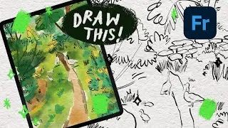 Urban Sketch Style Illustration with Adobe Fresco