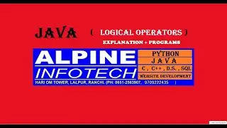 LOGICAL OPERATORS IN JAVA || Java Operators ||CORE JAVA ||Java Notes ||Java Programming ||Java Hindi