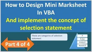 Create Mini Marksheet (part 4) IF ELSE IF |  Nested if