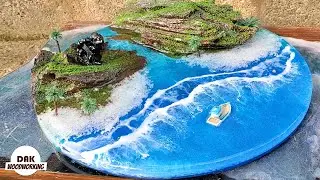 Amazing Epoxy Monkey Ocean Table | Woodworking Projects | Resin Art