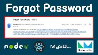 #11 Forgot Password In React JS Node JS || Reset password in by sending password link React JS