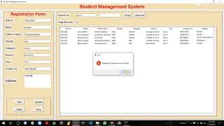 Student Management System in Python | Desktop Application | minor project | college project|Tkinter