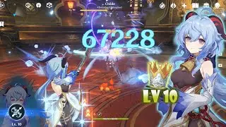 Genshin Impact - Ganyu Max Level 10 Talents ,Charged Attack Build