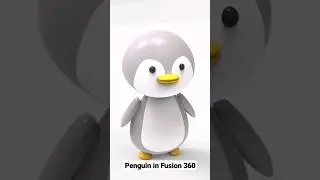 Cute penguin 3d model in fusion 360 #3dmodeling #penguin3d #blender3dmodeling