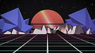 No Copyright Retro Wave Space Animations Loop Background