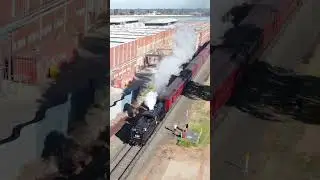 Steam Train K183 pushes past the SPC Factory in Shepparton, Australia #train #history