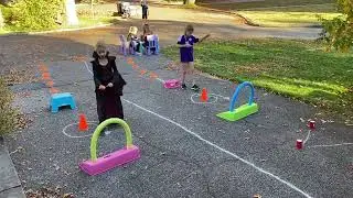 Gross motor activities (Halloween obstacle course)