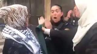Palestinian Women Harrassed By Israeli Police Women Because Palestinian Women Read Quran