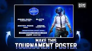 🔥Make This Amazing Make bgmi Tournament Poster | How To Make Pubg Tournament Poster | Tournament