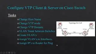 Configure VTP Client and Server | How to Configure VTP Server and Client modes | VLAN trunking.
