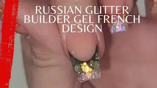 quick fix. Glitter russian French/ ploygel nail