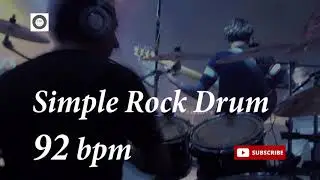 Simple Rock Drum Groove - 92 bpm - HQ