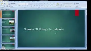 Sources of energy Bulgarian students