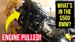 The $500 BMW Autopsy and Engine Removal! - E46 EV Conversion Part. 4