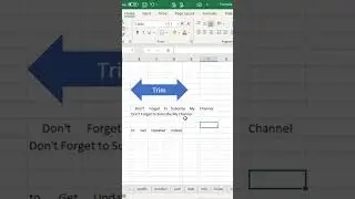 Trim Function in Excel #exceltutorialforbeginners #exceltips