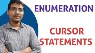 ENUMERATION  ||CURSOR STATEMENTS ||  METHODS || EXAMPLES || JAVA