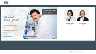 SGS third quarter 2024 sales update webcast