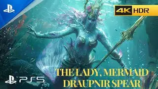 The Lady, Mermaid makes Draupnir Spear -  Ultra Graphics Gameplay God of War Ragnarok 4K 60FPS