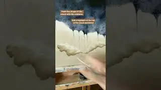 Little tutorial for painting clouds with oil paint! #arttutorial #paintingtutorial #oilpainting