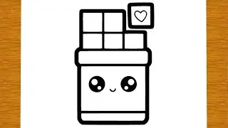 CÓMO DIBUJAR UNA TABLETA DE CHOCOLATE | Dibujos para dibujar