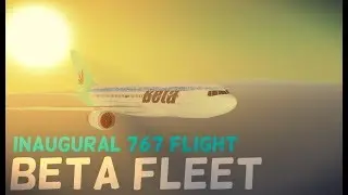 ROBLOX Beta fleet 767 Inaugural Flight First class!