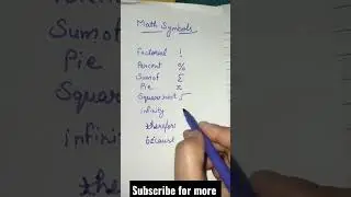 Math Symbols| mathematics important symbols #maths #shorts #shortsvideo #mathsymbols