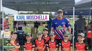 Karl Moschella with the U5/6 Saints Soccer Carnival held at the Burdekin sporting complex.