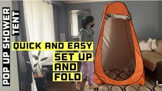How to SET UP and FOLD the Pop Up Shower Tent | Camping Manitoba