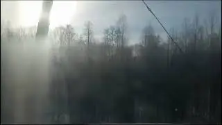Отправление с о.п. Белая из окна электропоезда