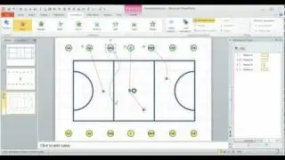 Screencast showing some basic animations to make shapes move within a presentation