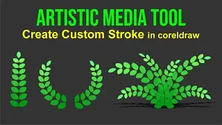 How to Create Custom Brush Stroke in Coreldraw | Artistic Media tool in coreldraw