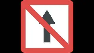 Traffic Sign #6 - Straight Prohibited or No Entry. RTO Exam - Driving License Test