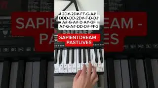 sapientdream - Past Lives (Piano Tutorial) #TikTok