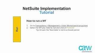 Memorized recurring transactions on NetSuite