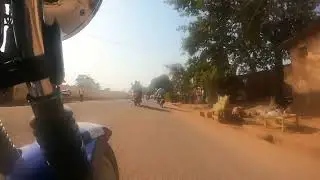 Driving a motorcycle in Ngaoundere