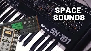 Space Sounds with Roland SH-101 | Vintage Analog Synth (No Talking)