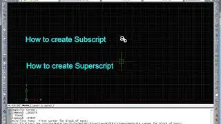 ActCAD   How to create superscript and subscript?